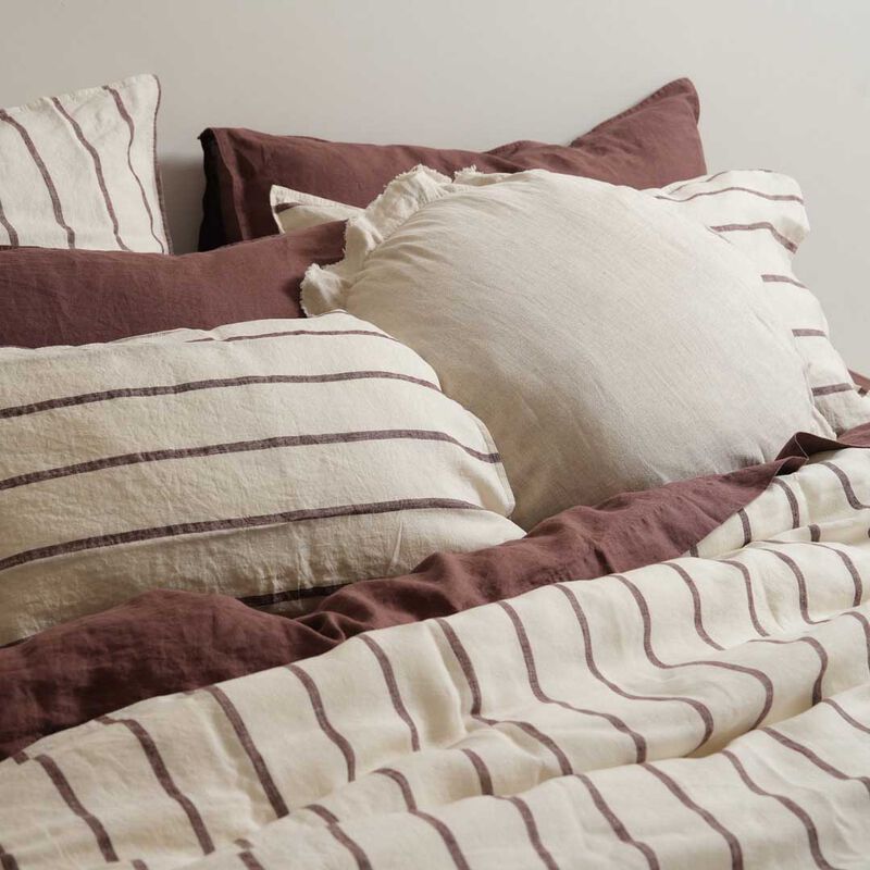 Home Lab 100% French Flax Linen Euro Pillowcase image number 2